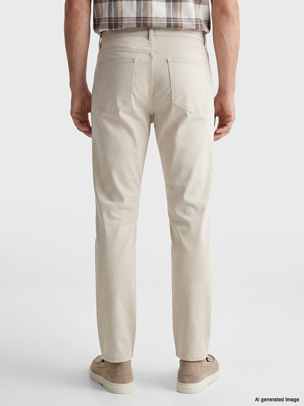 Regular Fit Gabardine Men's Chino Trousers-3