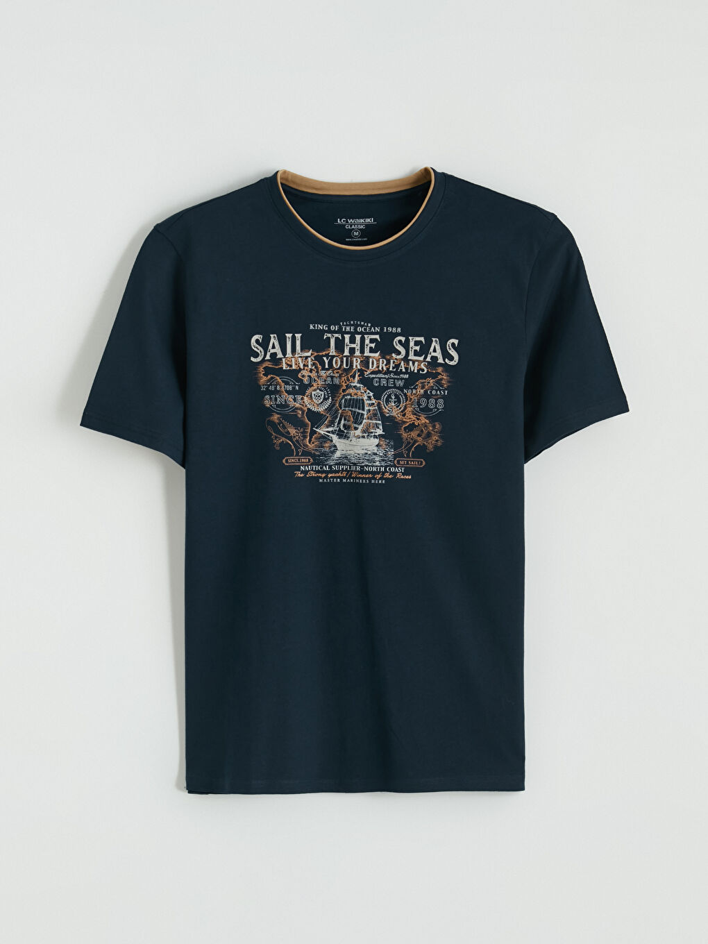 მამაკაცები მუქი ლურჯი მაისურები და ზედები-4