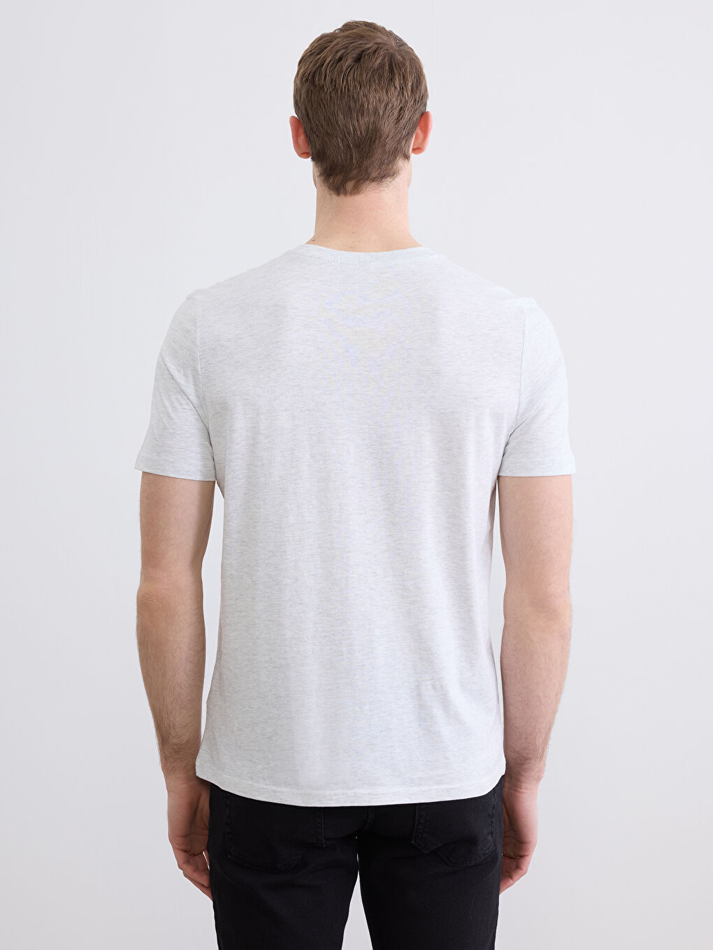 Мужчины Бежевый Футболка-3