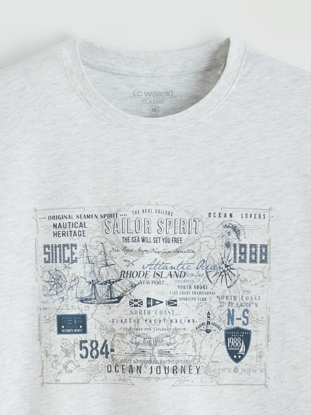 Мужчины Бежевый Футболка-5