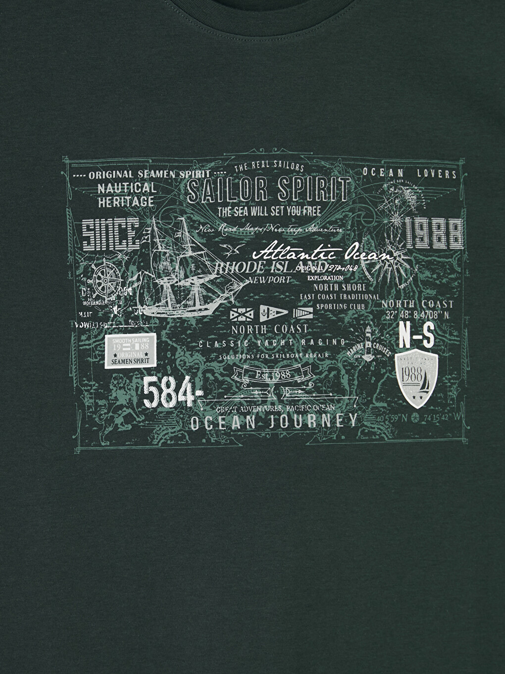 Mashkull Jeshil T-shirt-6