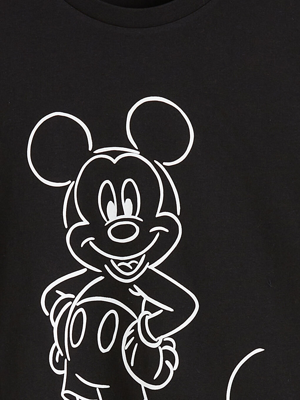 Mickey Mouse Print Crew Neck Women's T-Shirt-5