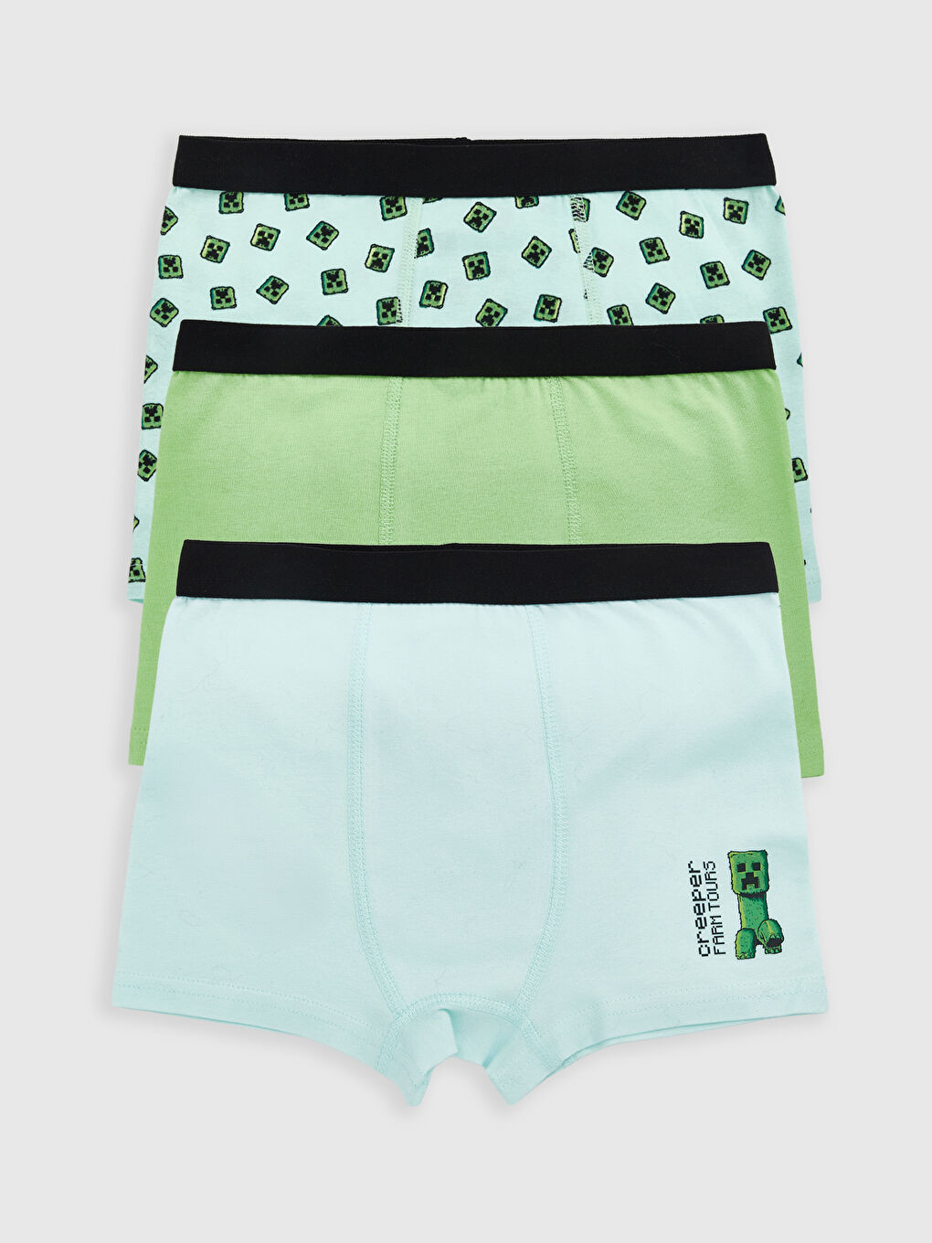 بوكسرات أولاد بطبعة ماينكرافت - مجموعة من 3 قطع