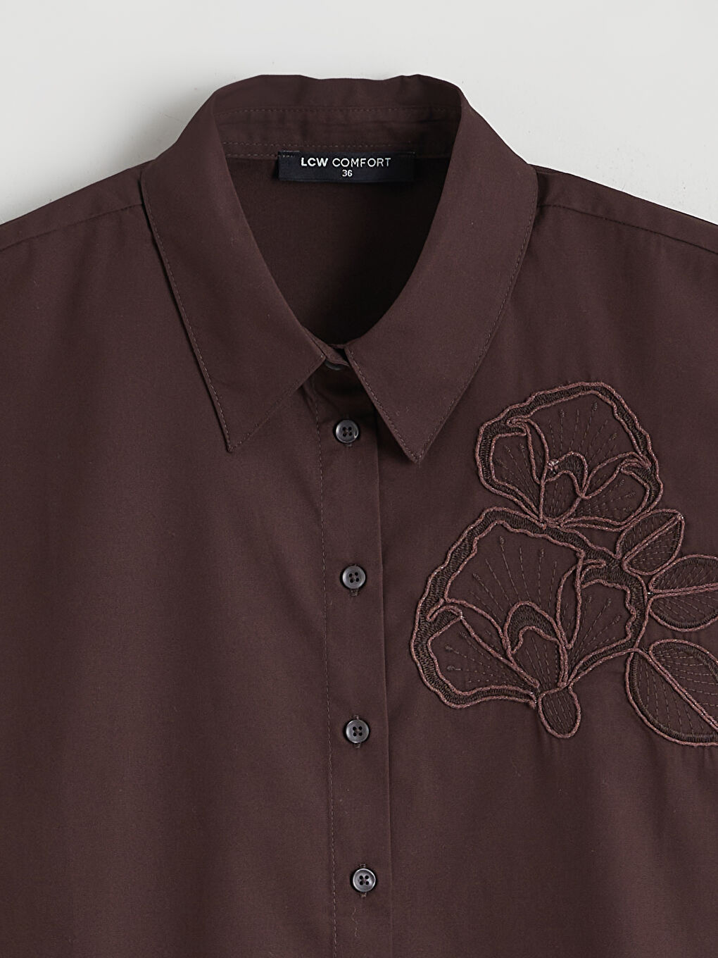 Embroidered Poplin Women's Shirt-5