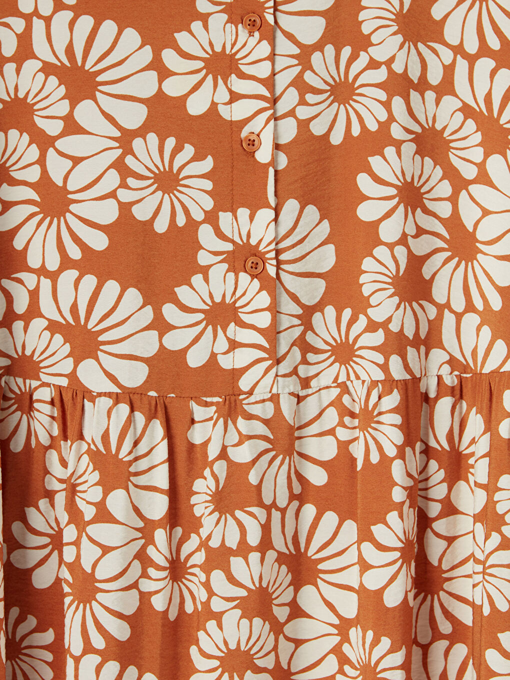 Collared Neck Floral A-Line Dress-6