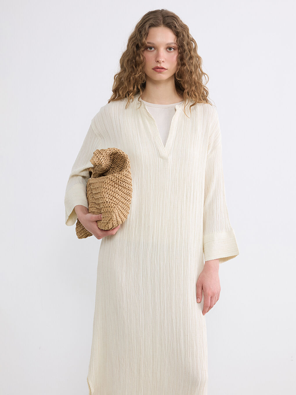 Woman Ecru Dress