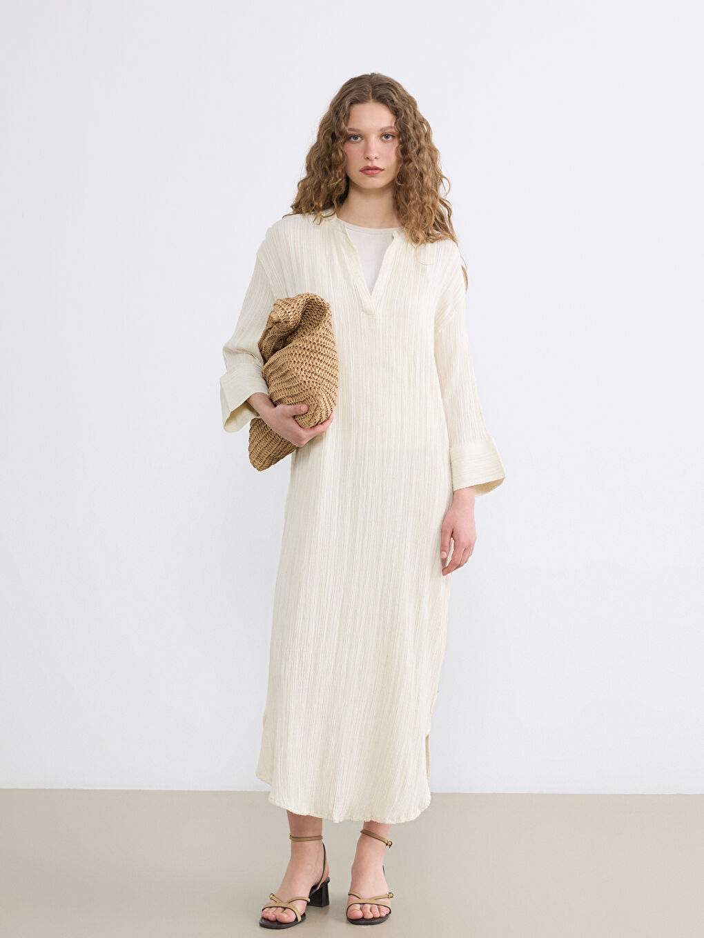 Woman Ecru Dress-1
