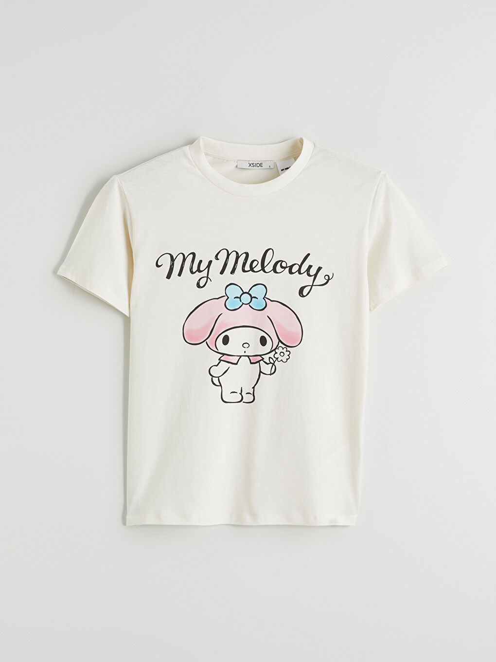 Crew Neck Hello Kitty Printed Women's T-Shirt-4