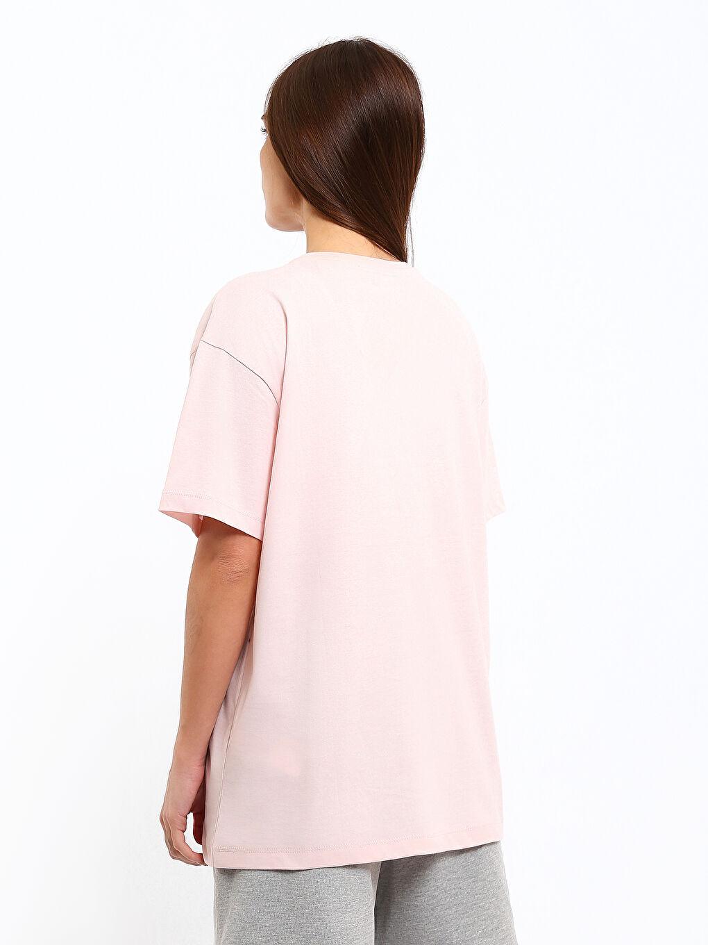 Women's Stitch and Angel Print Crew Neck T-Shirt-4