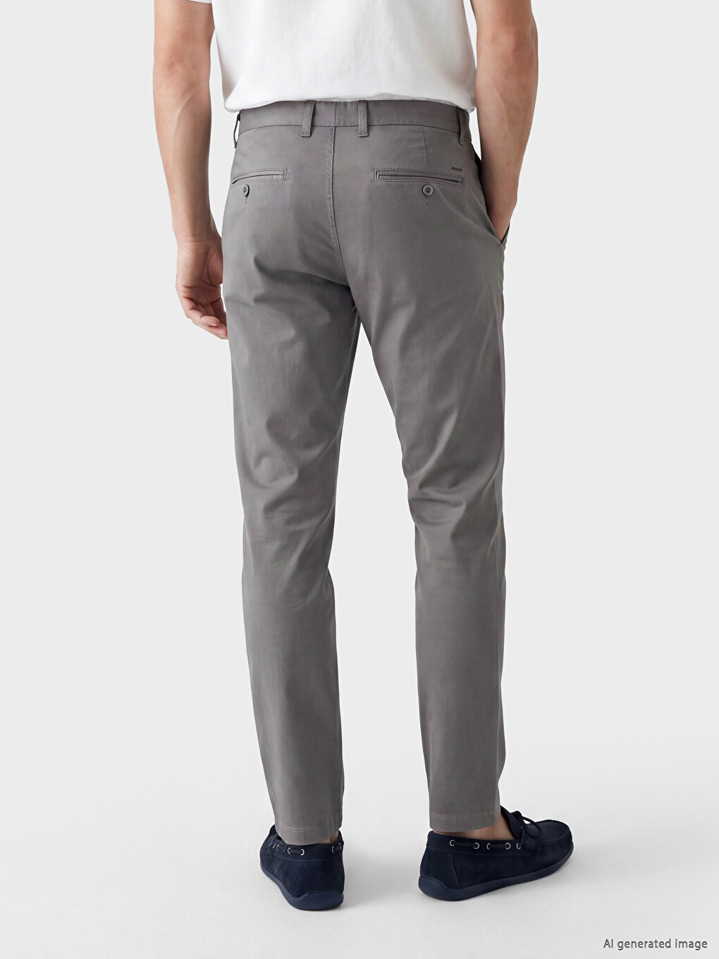 Pantalon Chino Homme Slim Fit En Gabardine-2