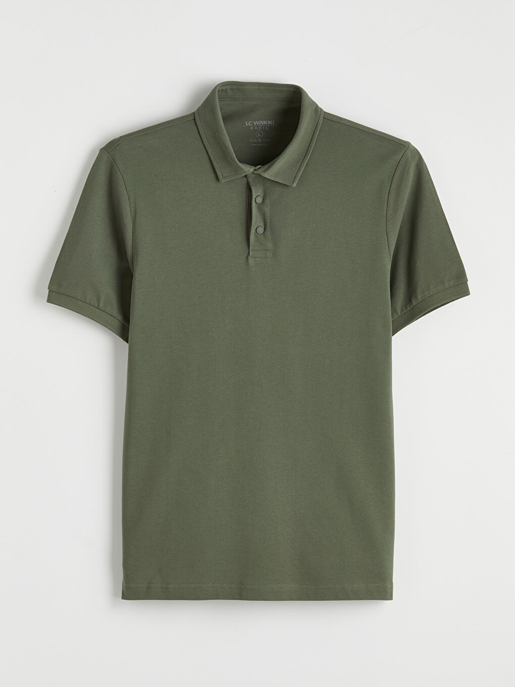 Yeşil Polo Yaka Pike Erkek Tişört-4