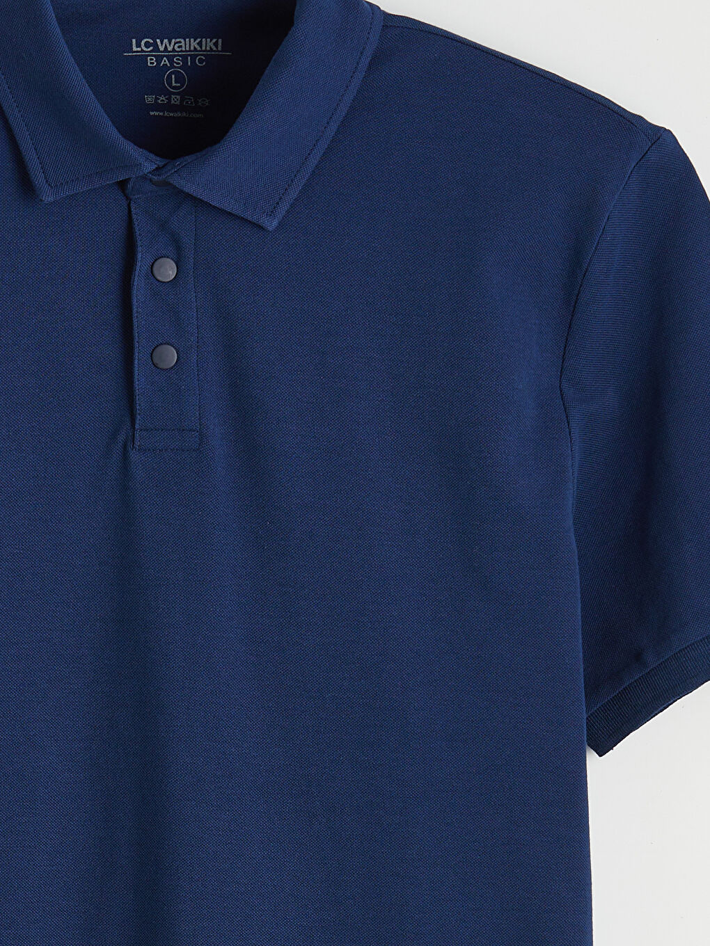 Lacivert Polo Yaka Pike Erkek Tişört-6