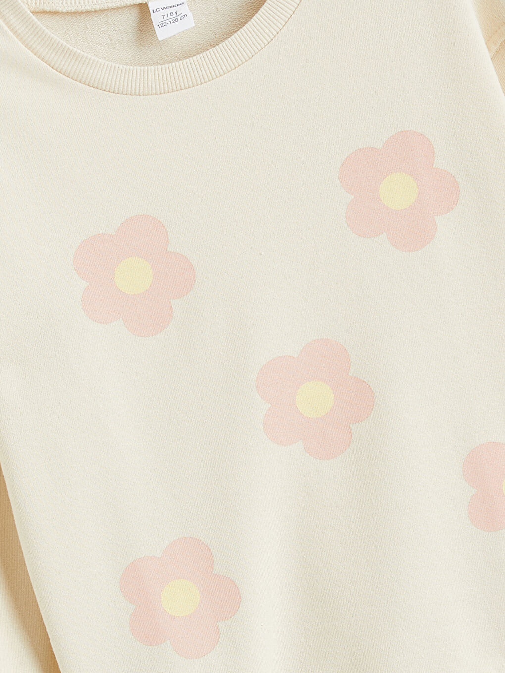 Crew Neck Floral Girls' Sweatshirt-1