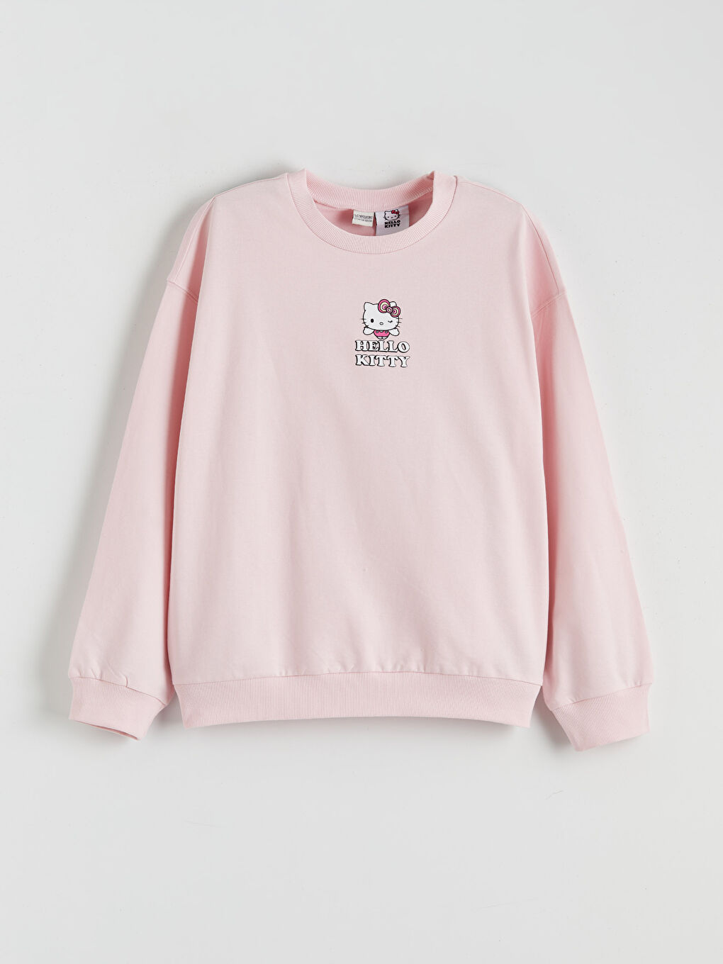 Crew Neck Hello Kitty Printed Girls' Sweatshirt-1