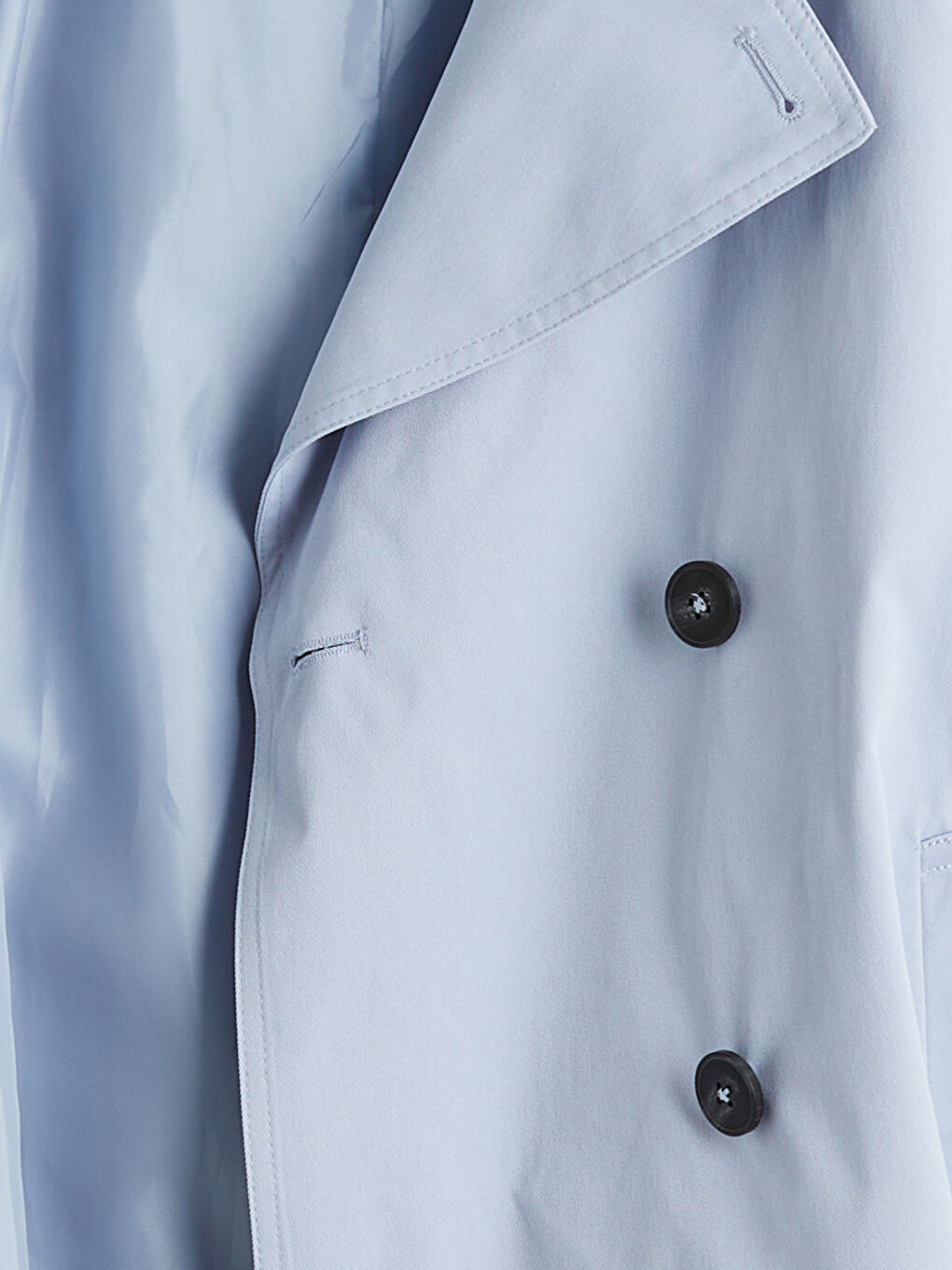 Mavi Kruvaze Yaka Kadın Trençkot-6