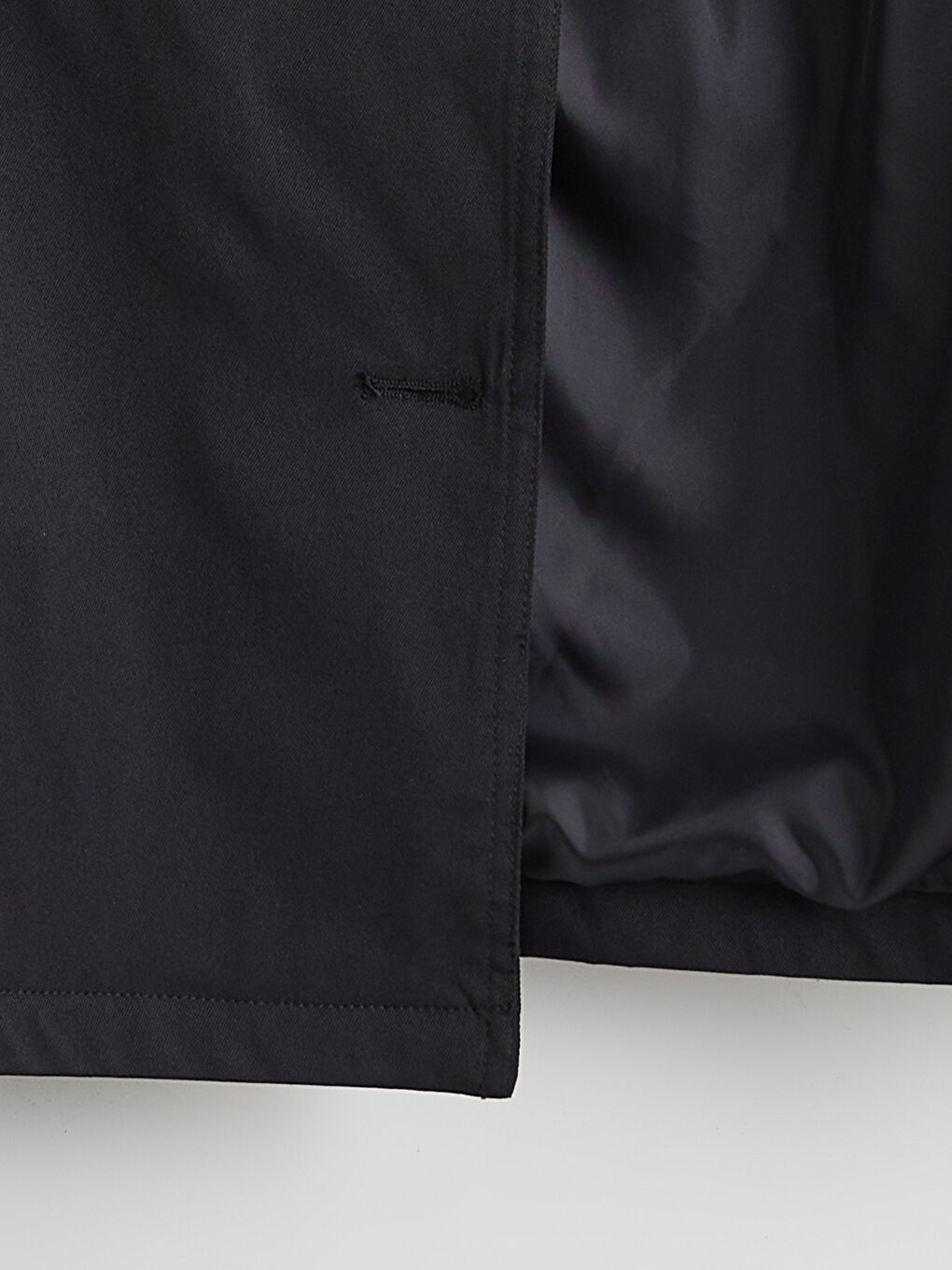 Siyah Kruvaze Yaka Kadın Trençkot-7