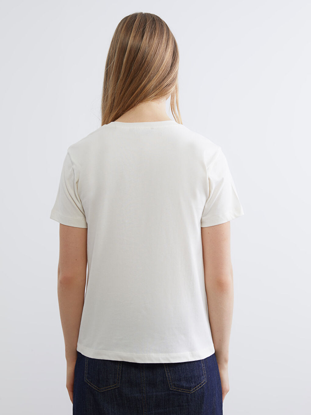 Woman BEIGE T-Shirt-3