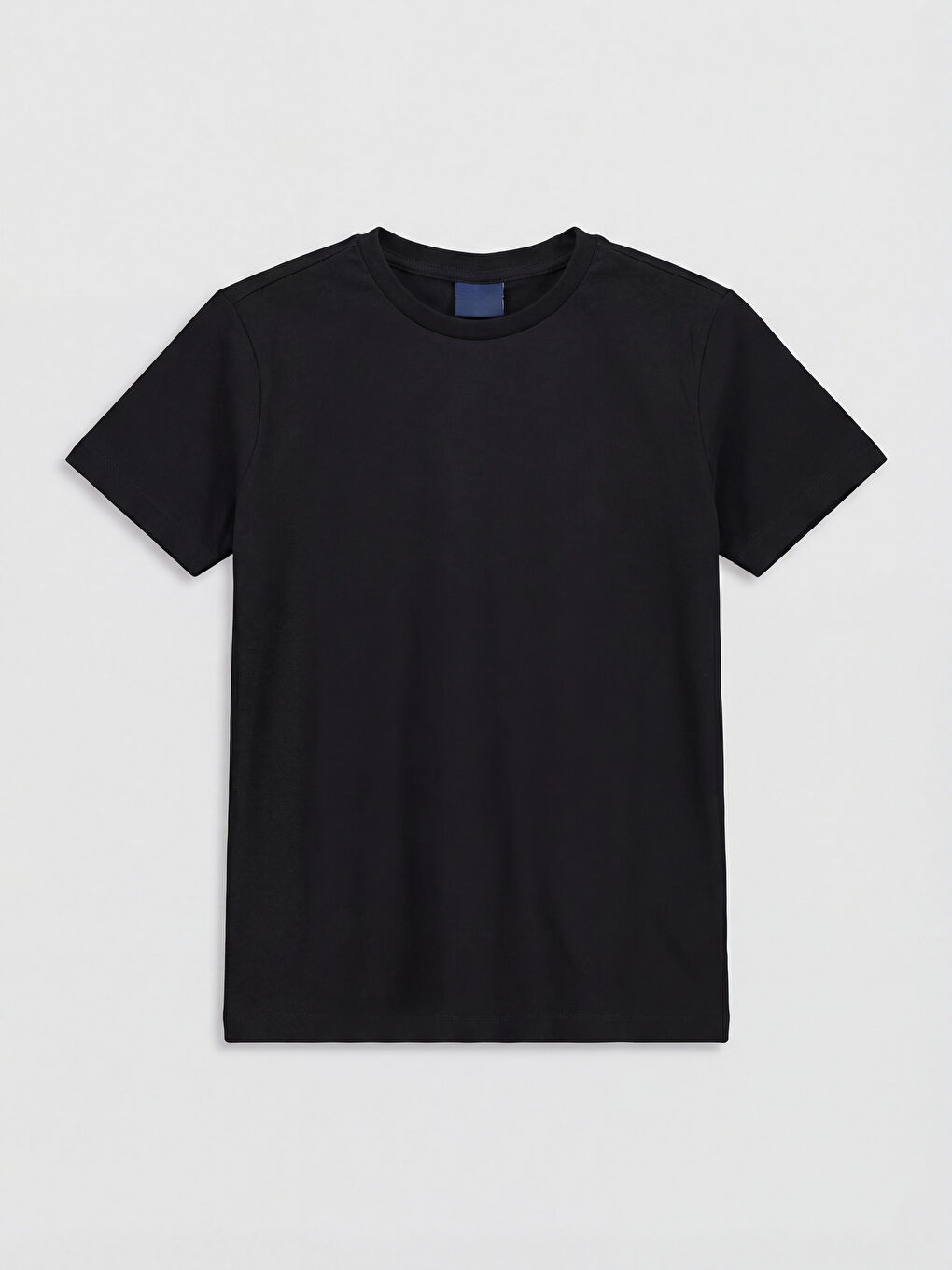 T-shirt uni à col rond pour fille