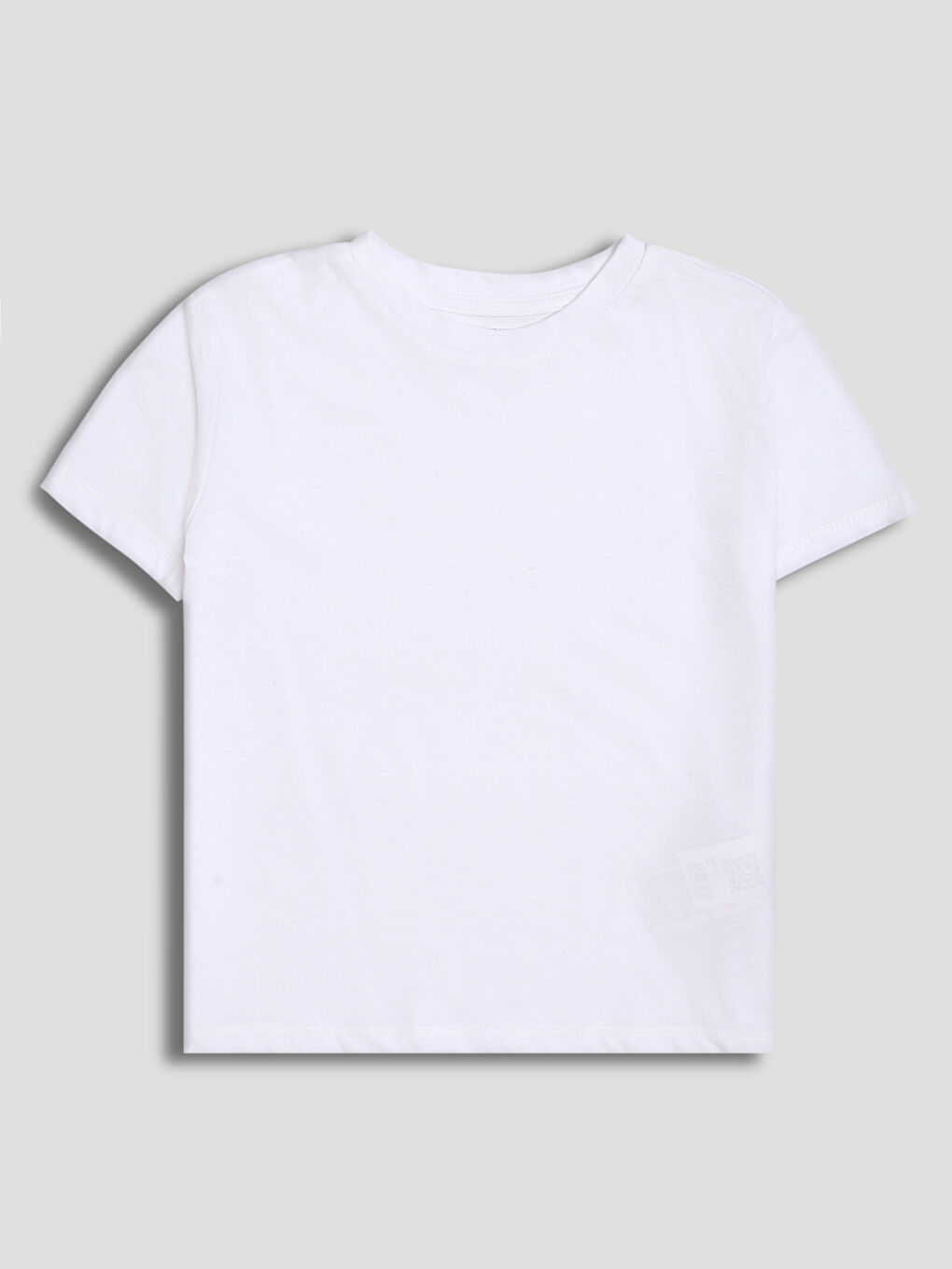 Crew Neck Plain Girls' T-Shirt