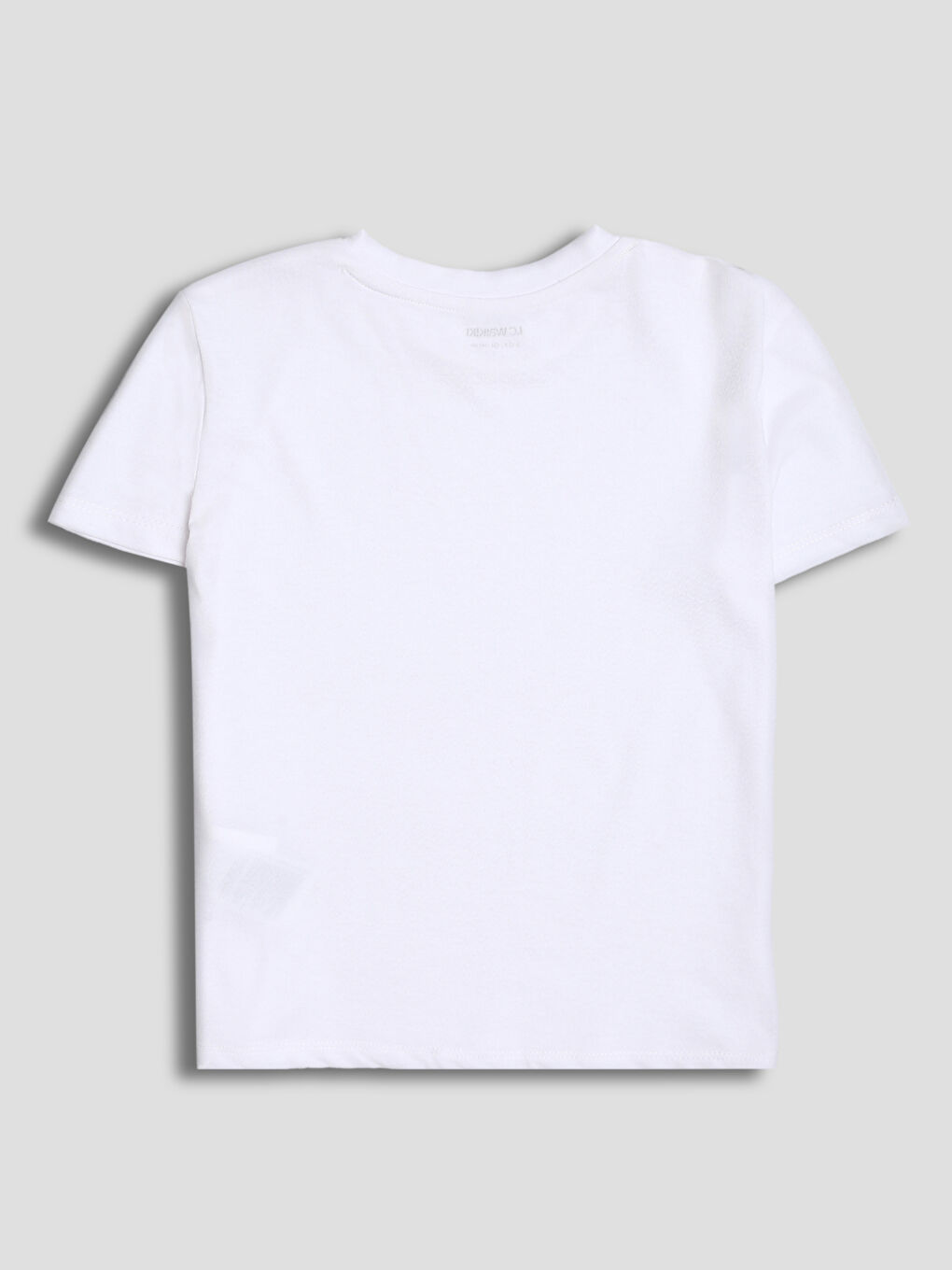 Crew Neck Plain Girls' T-Shirt-1