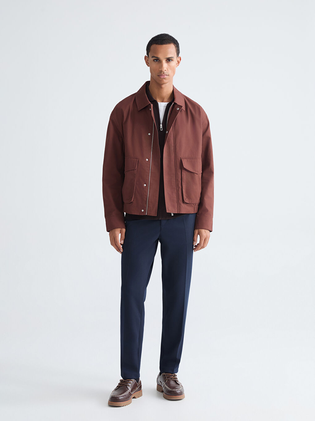 Мужчины Красный Пальто-3