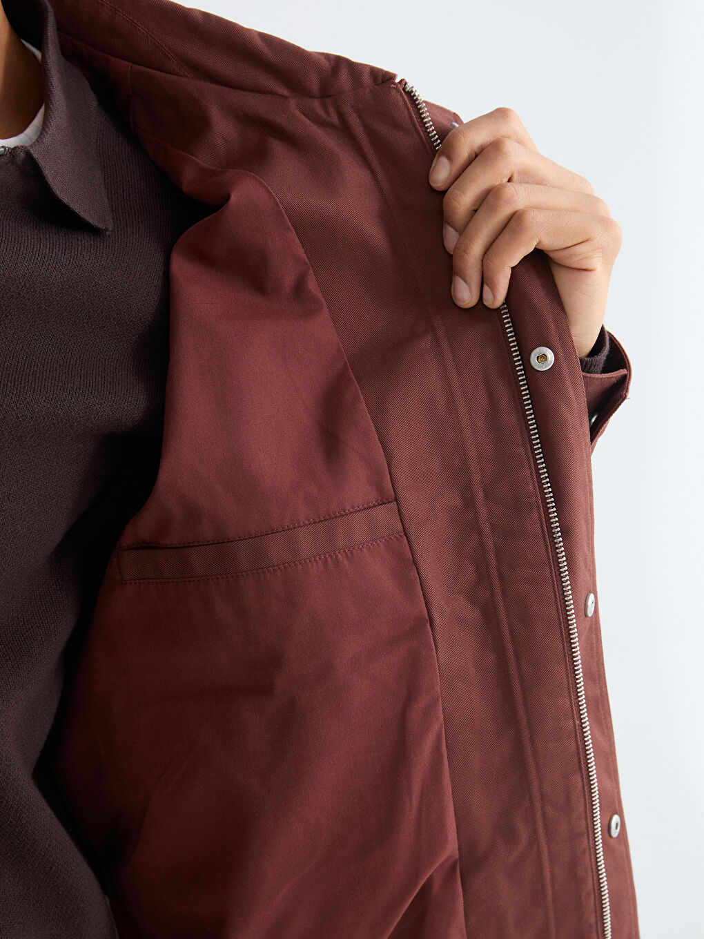 Мужчины Красный Пальто-5