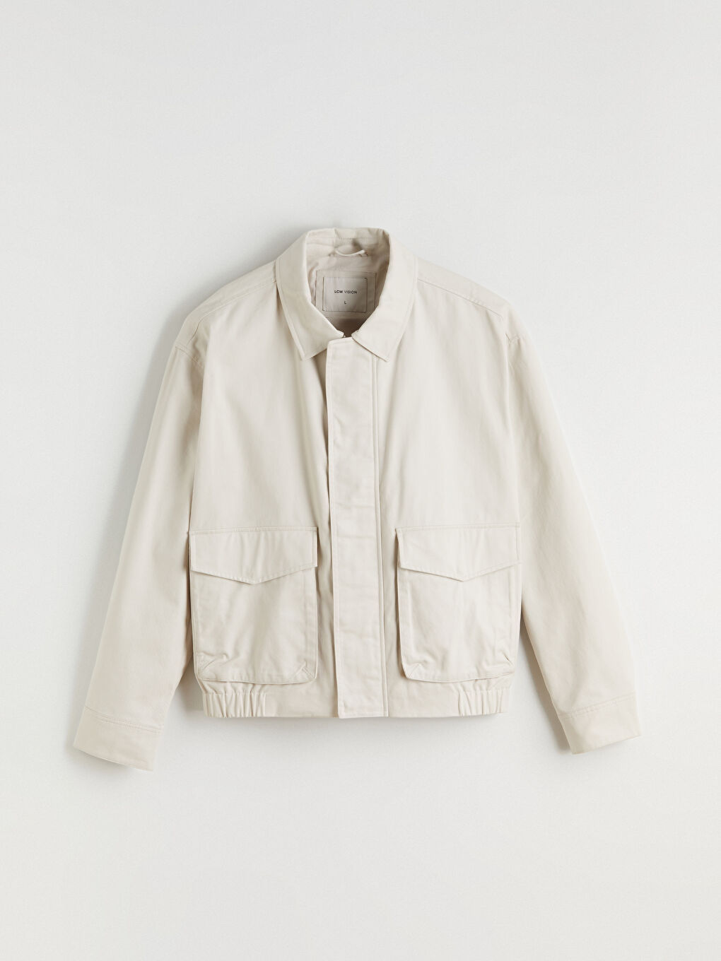 Ekru Rahat Kalıp Gömlek Yaka Erkek Mont-5