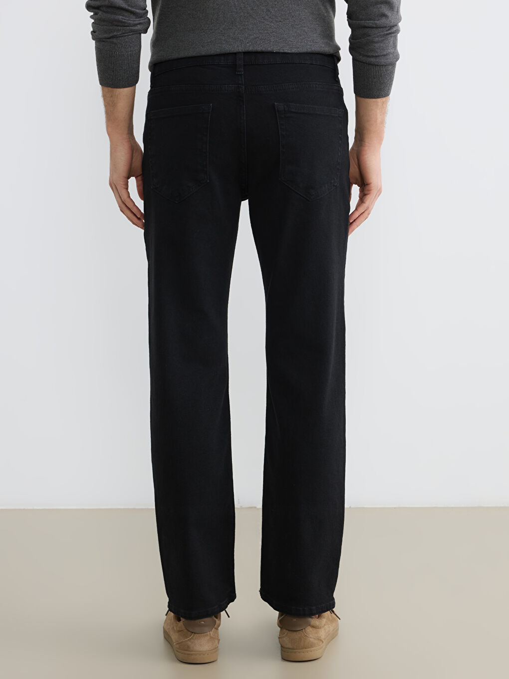 Siyah 790 Rahat Kalıp Erkek Jean Pantolon-4