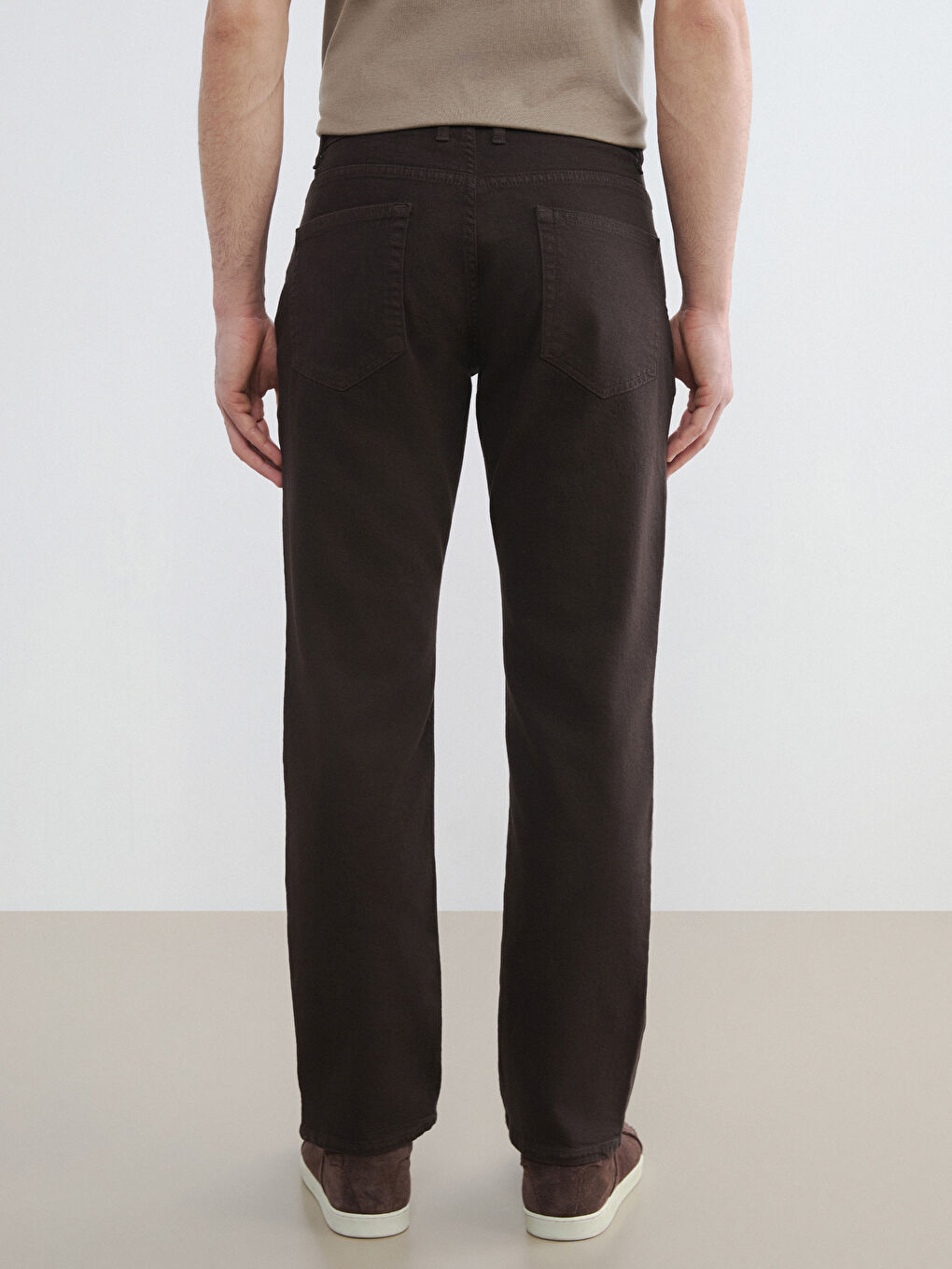 Kahverengi 779 Regular Fit Erkek Jean Pantolon-4