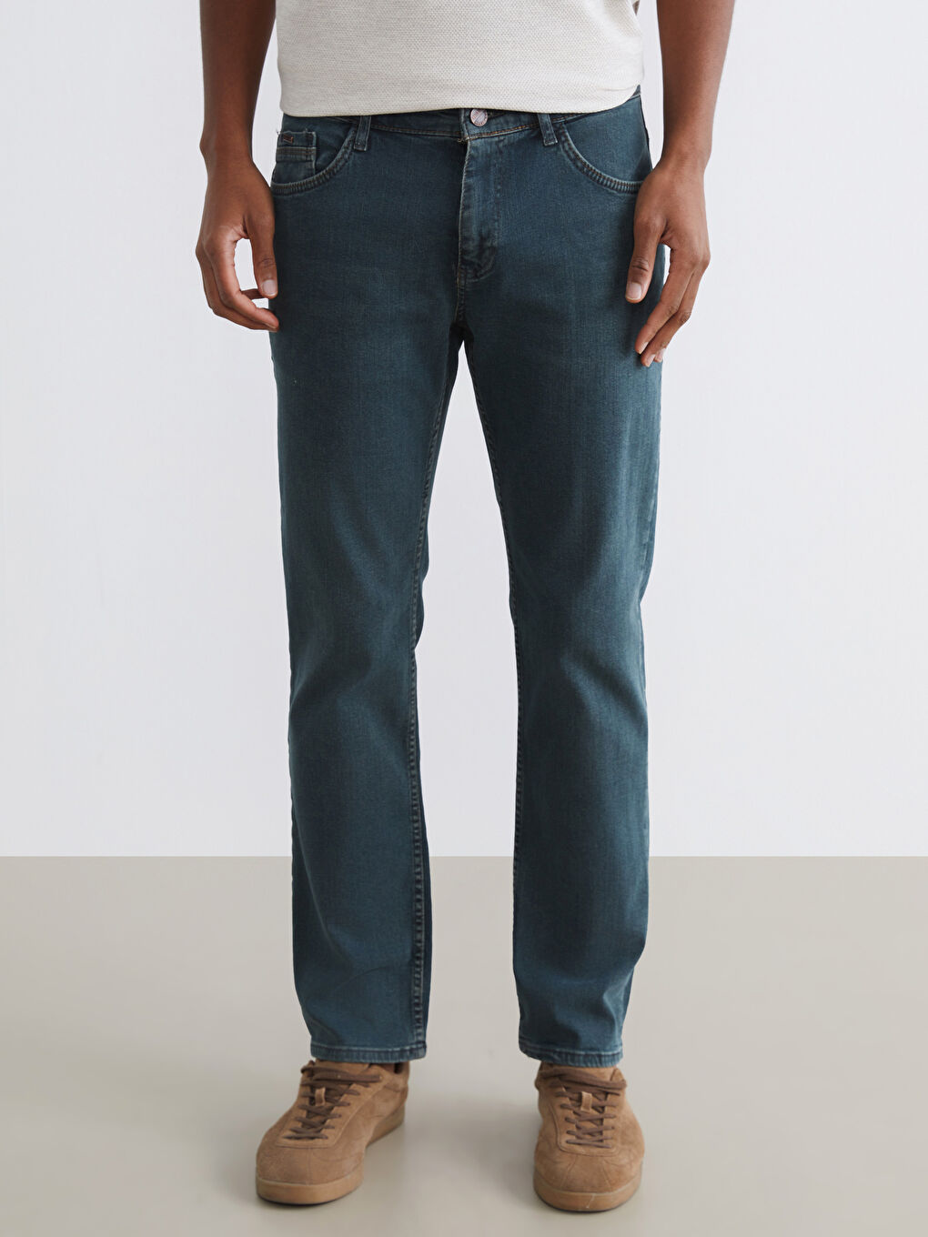 Yeşil 779 Regular Fit Erkek Jean Pantolon-1