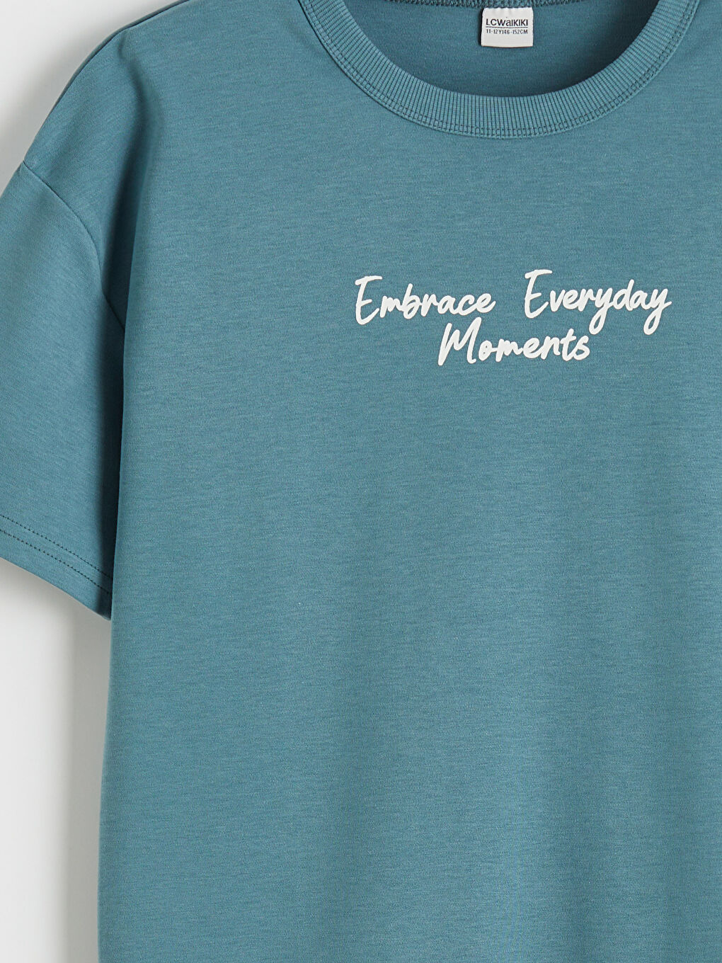 Yeşil Yazı Baskılı Erkek Çocuk Tişört-2