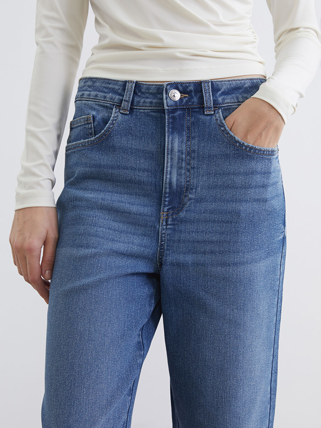 Женщины Индиго Джинсы-2