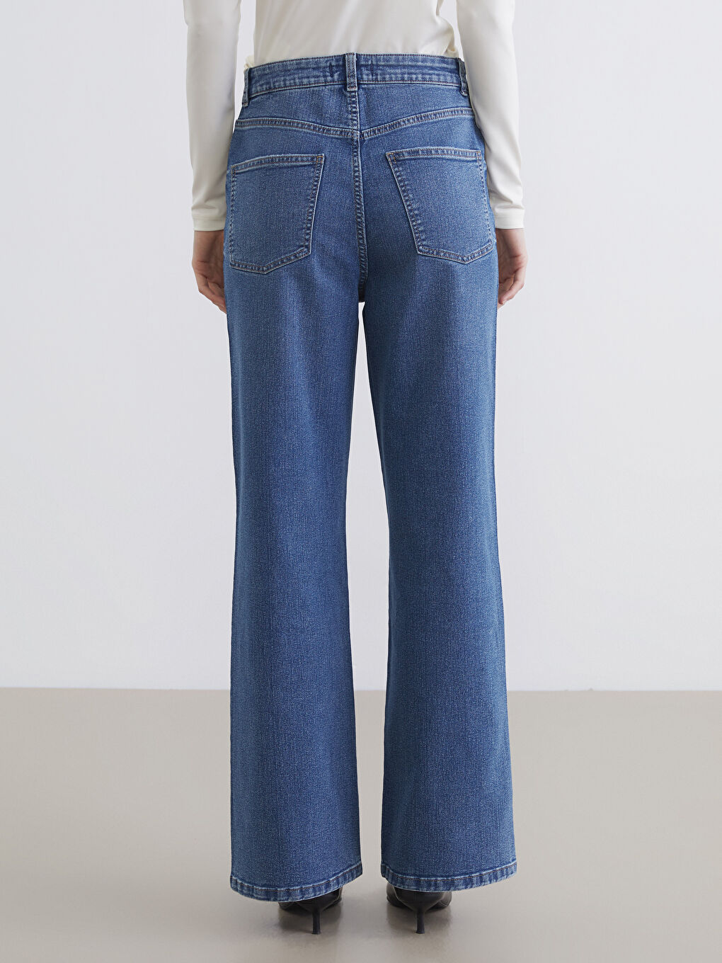 Женщины Индиго Джинсы-3