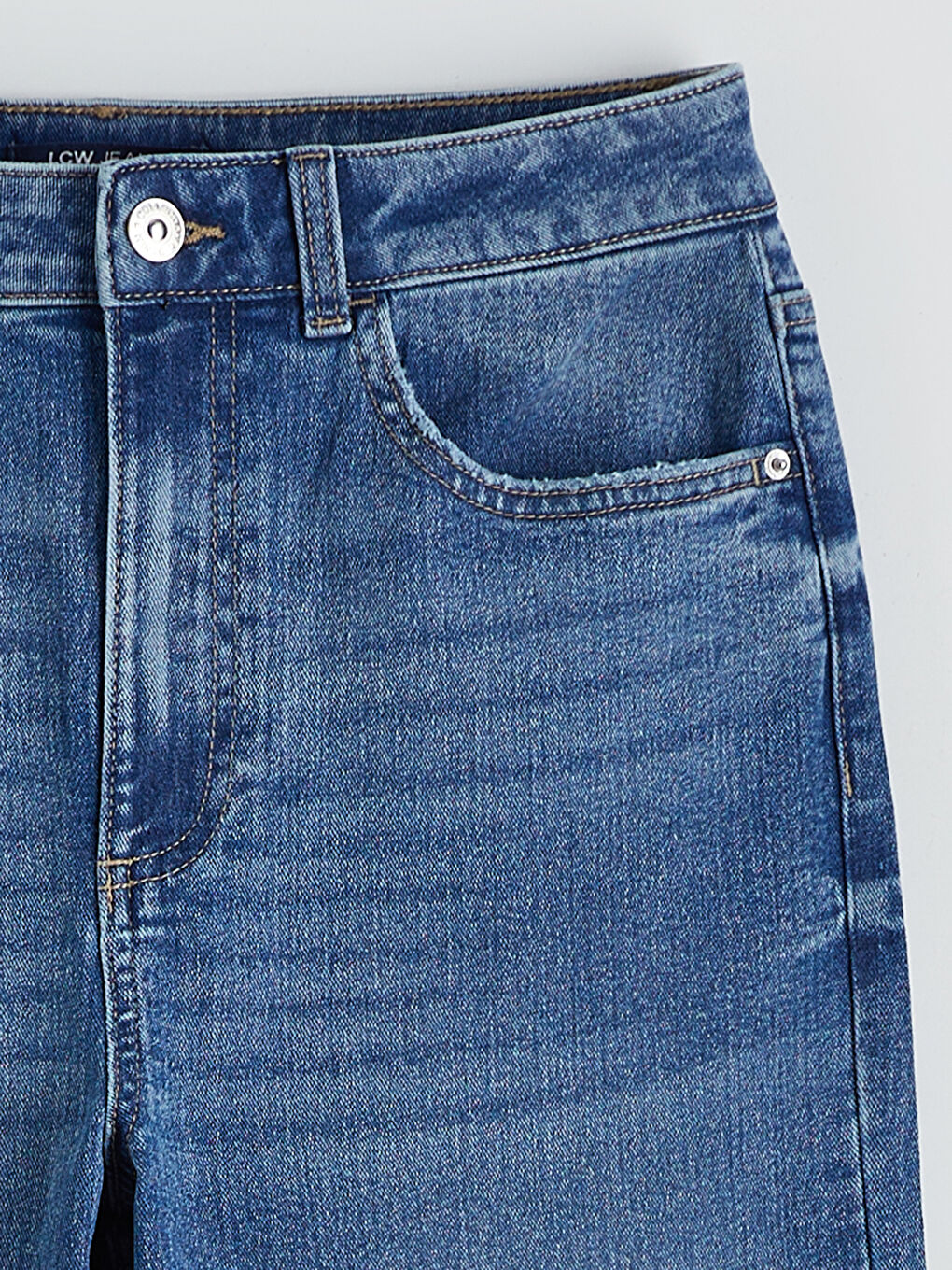 Женщины Индиго Джинсы-5