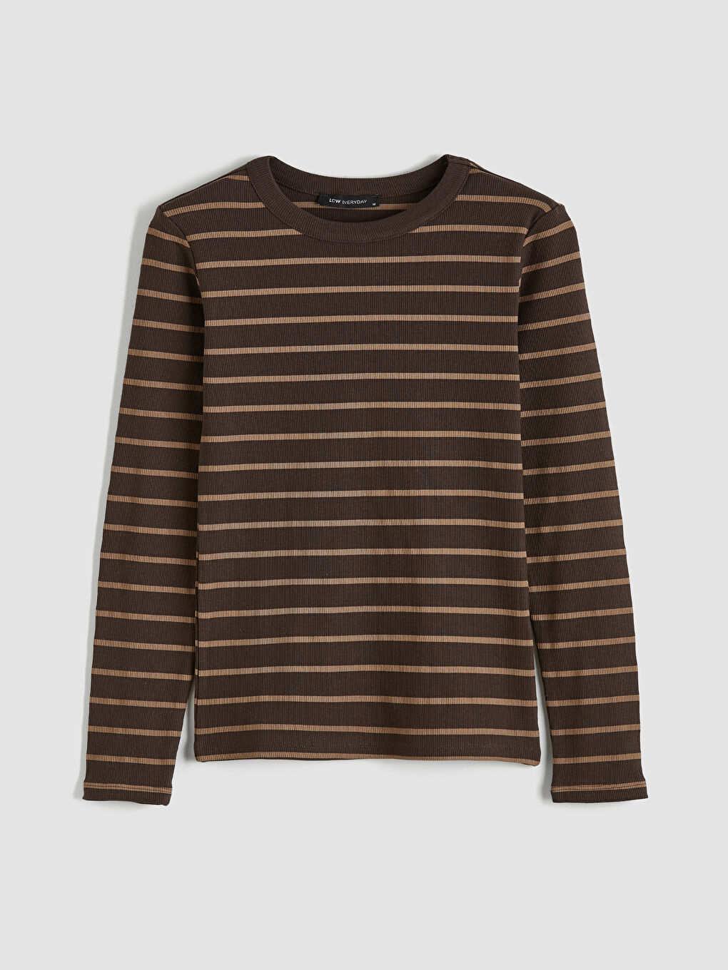 Striped crew neck bodysuit.-6