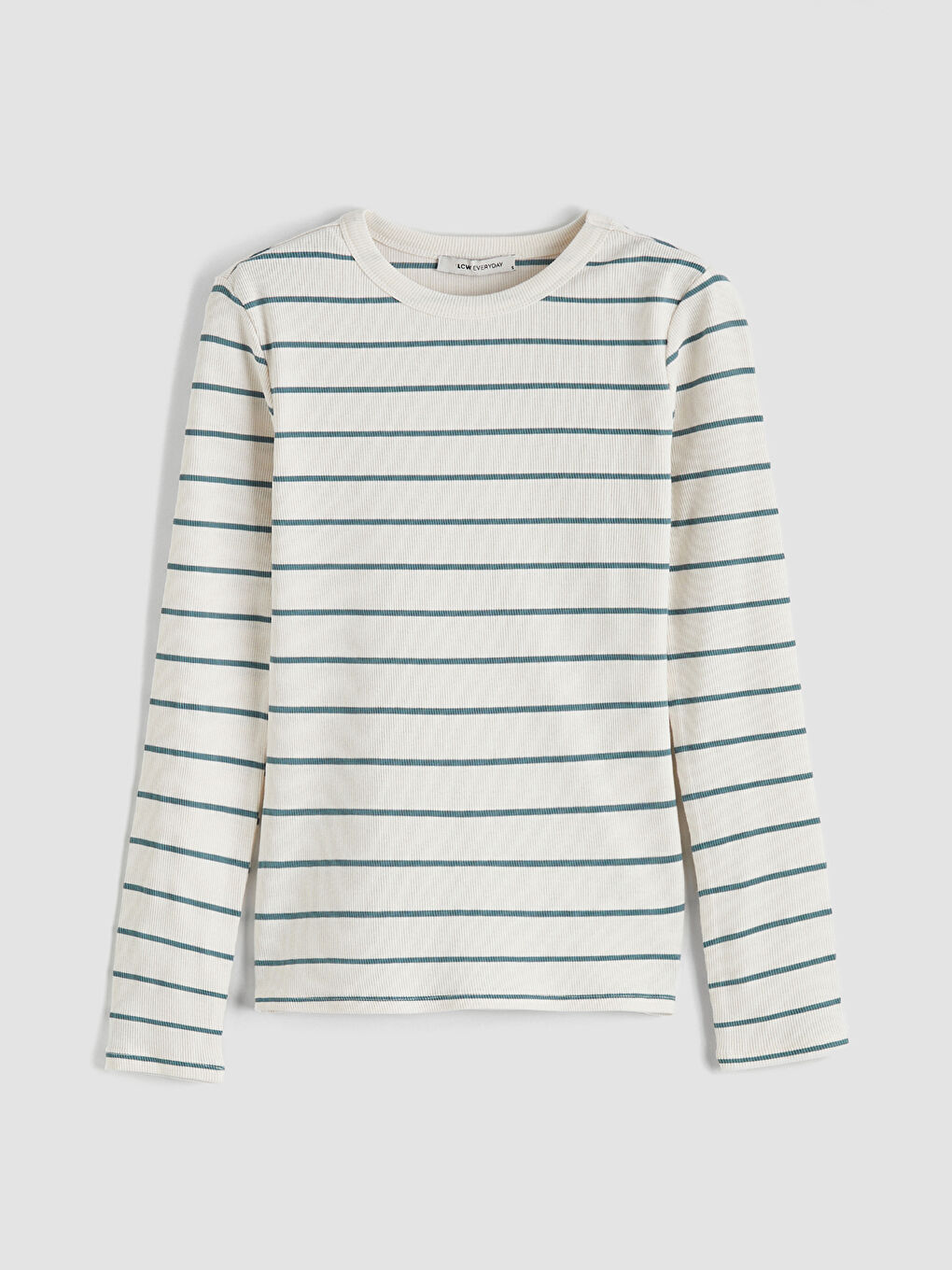 Women's Striped Crew Neck Bodysuit-5