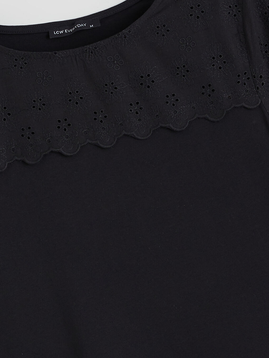 Женщины Черный Футболка-5