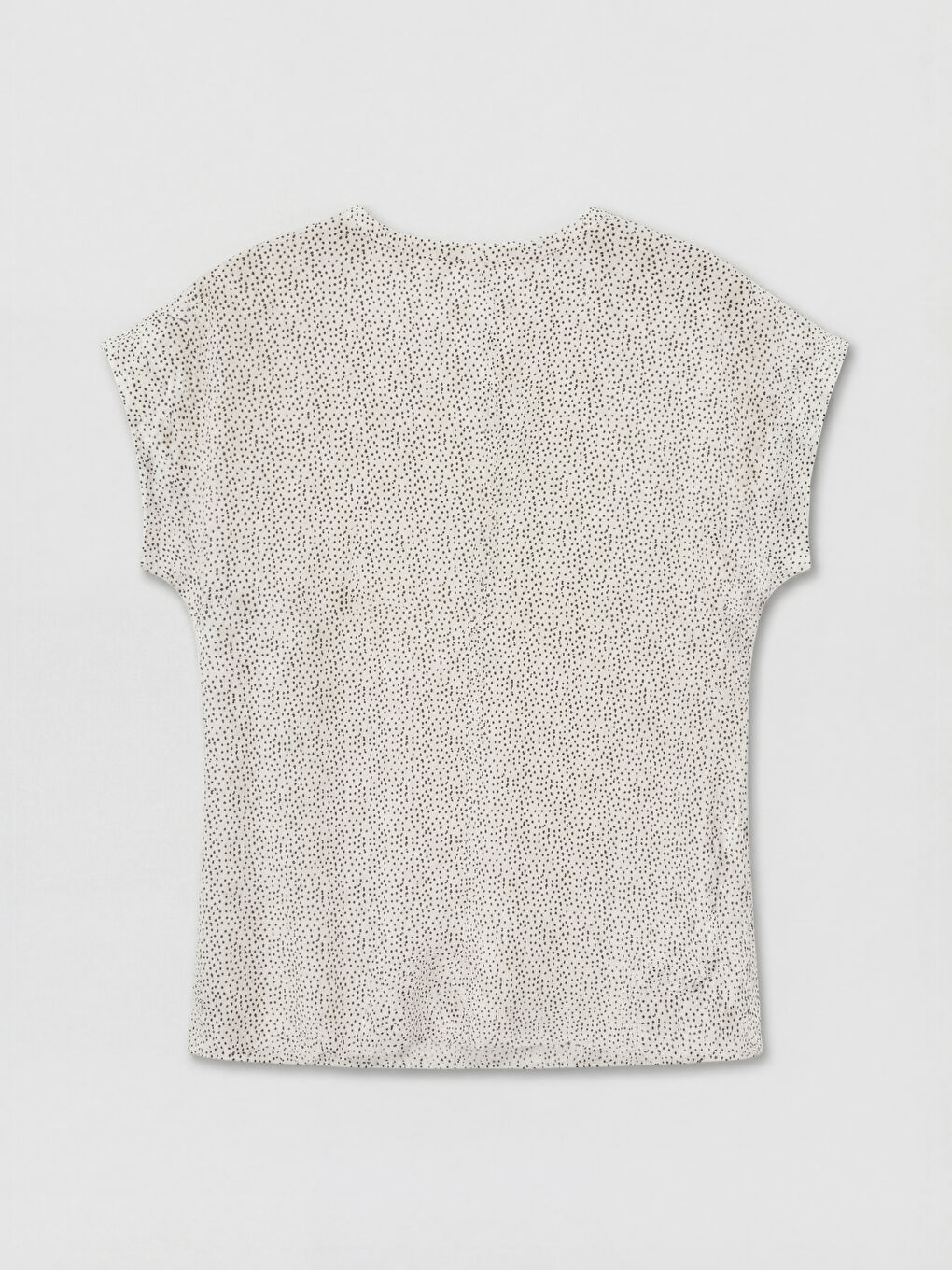 V Neck Polka Dot Women's T-Shirt-5