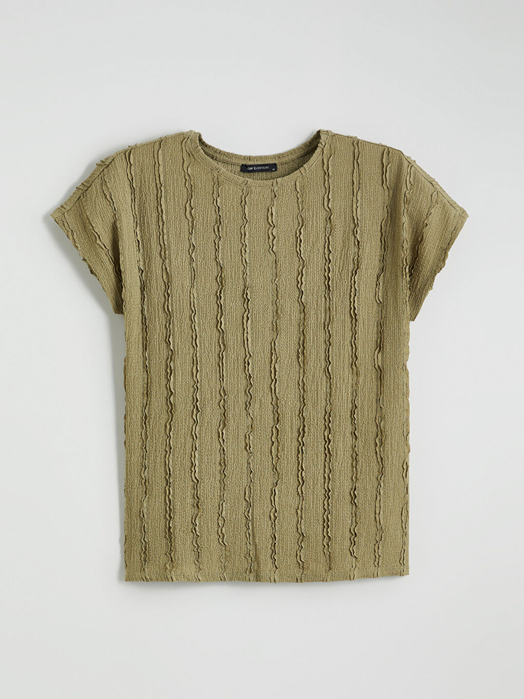 Crew Neck Textured Blouse-4