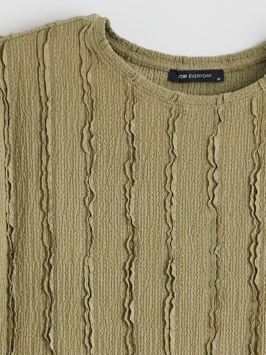 Crew Neck Textured Blouse-5