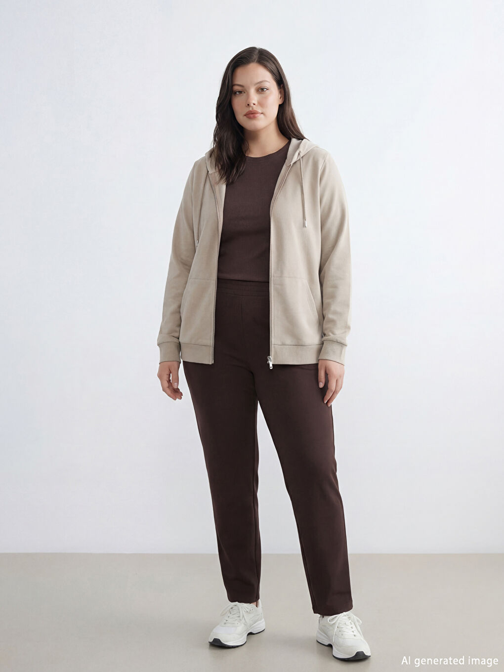 Женщины Коричневый Брюки‑джоггеры-1