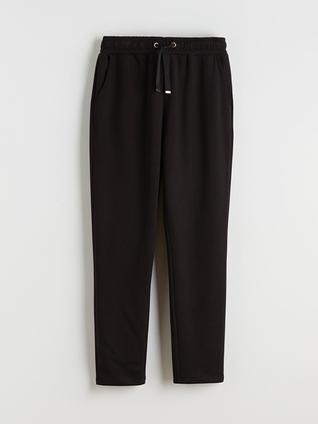 Siyah Beli Lastikli Soft Touch Kadın Eşofman Altı-4