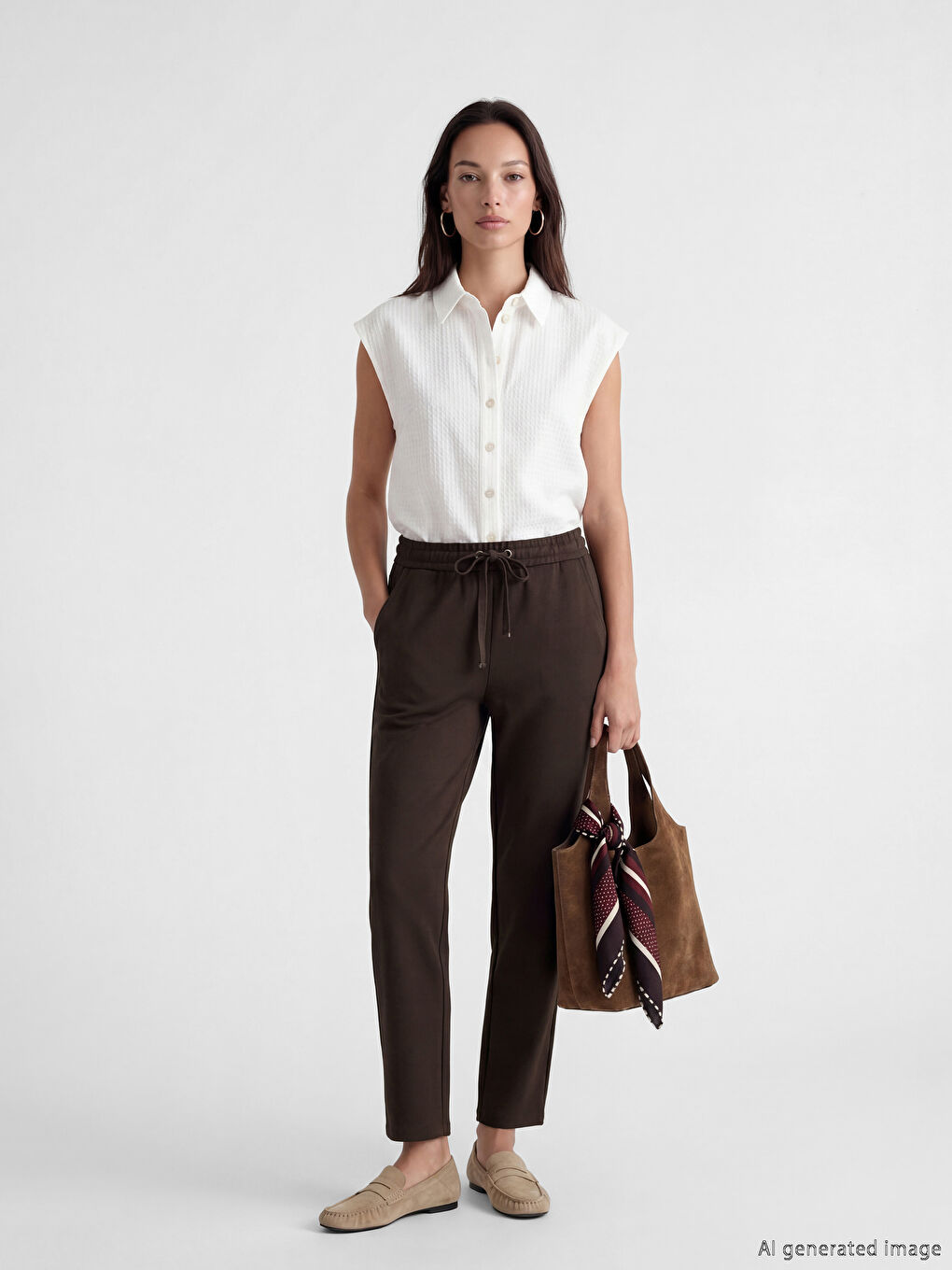 Woman BROWN Sweatpants