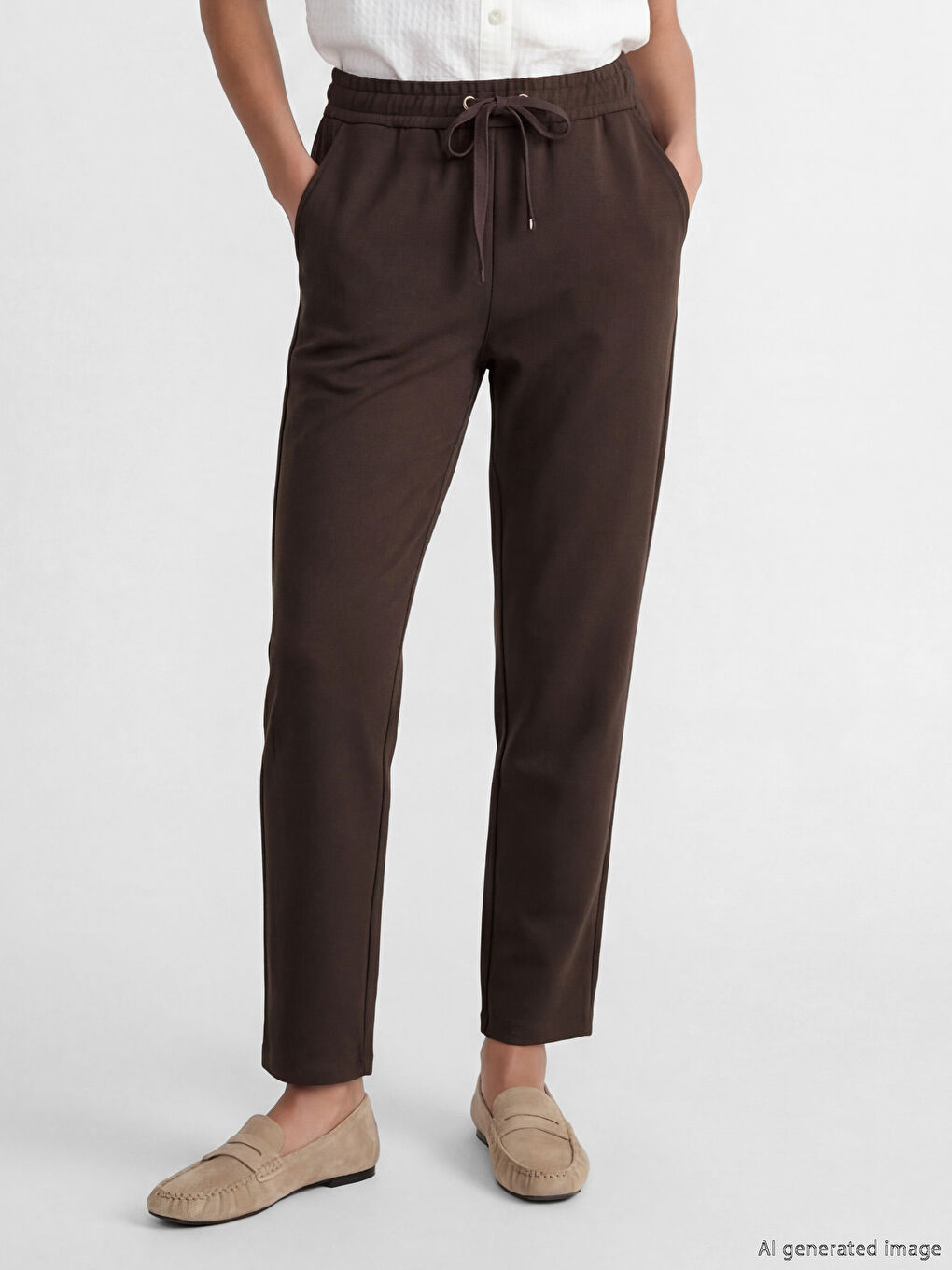 Woman BROWN Sweatpants-1