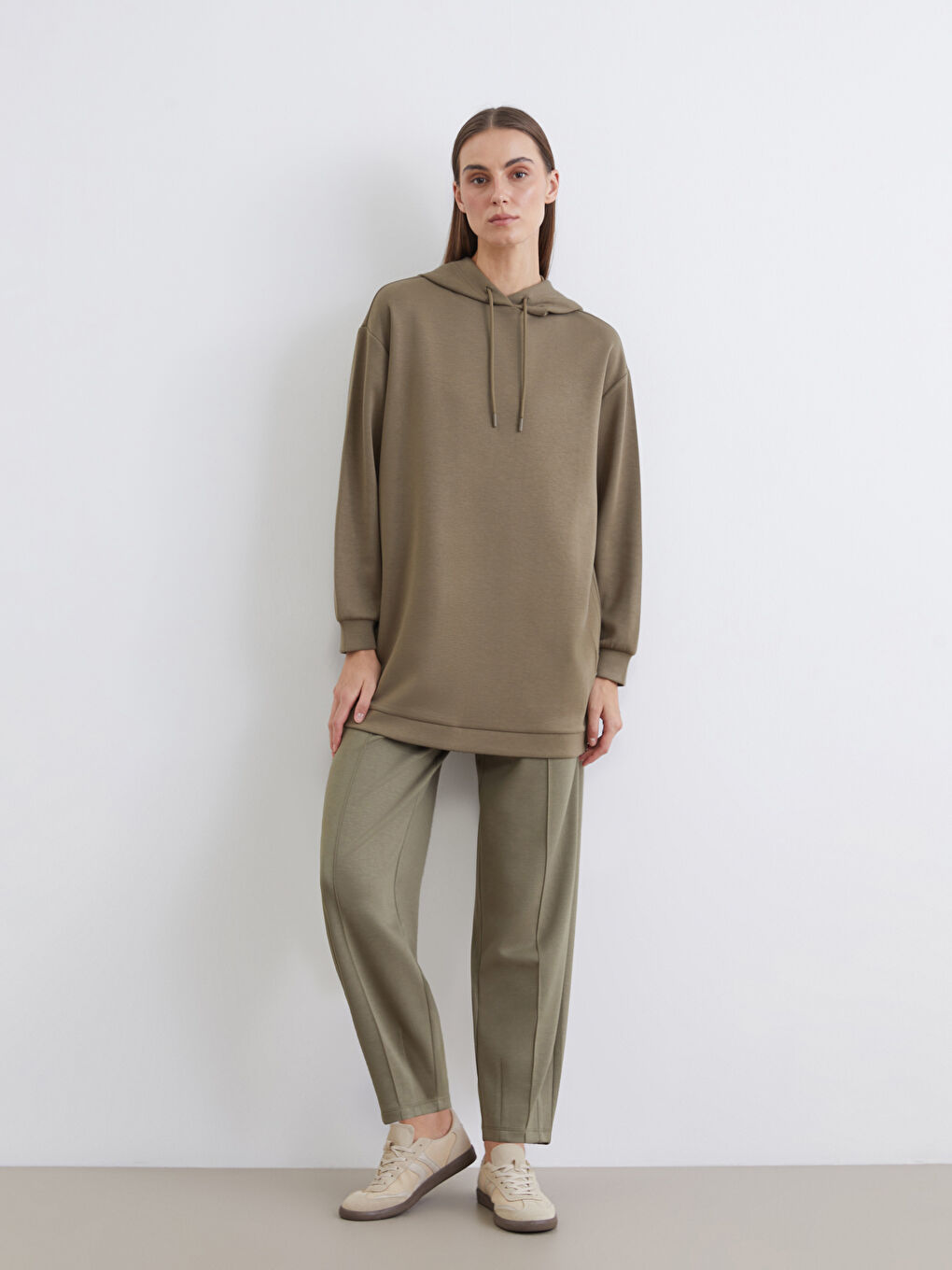 Hooded Soft Touch Women's Sweatshirt Tunic-1