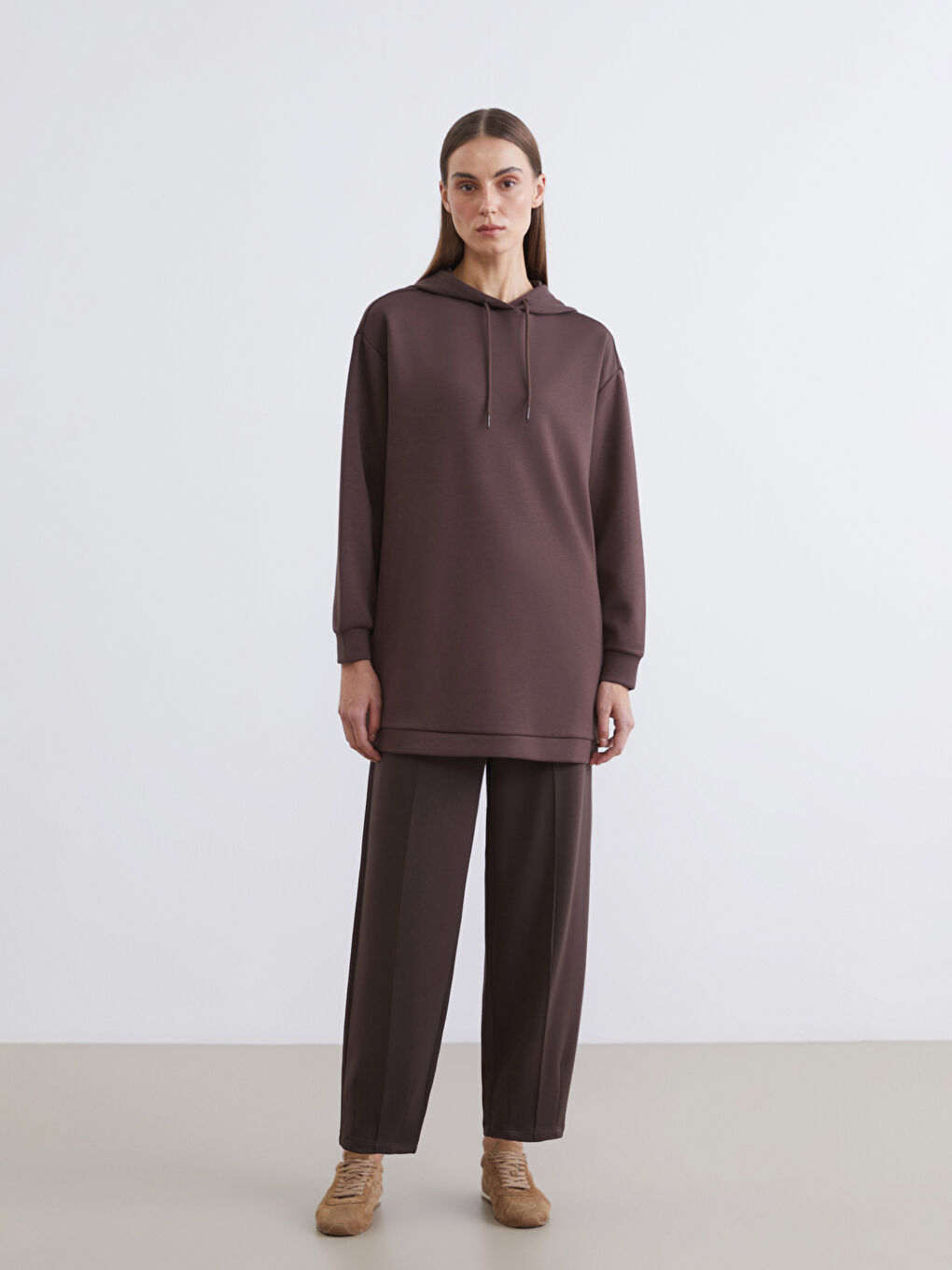 Hooded Soft Touch Women's Sweatshirt Tunic-1