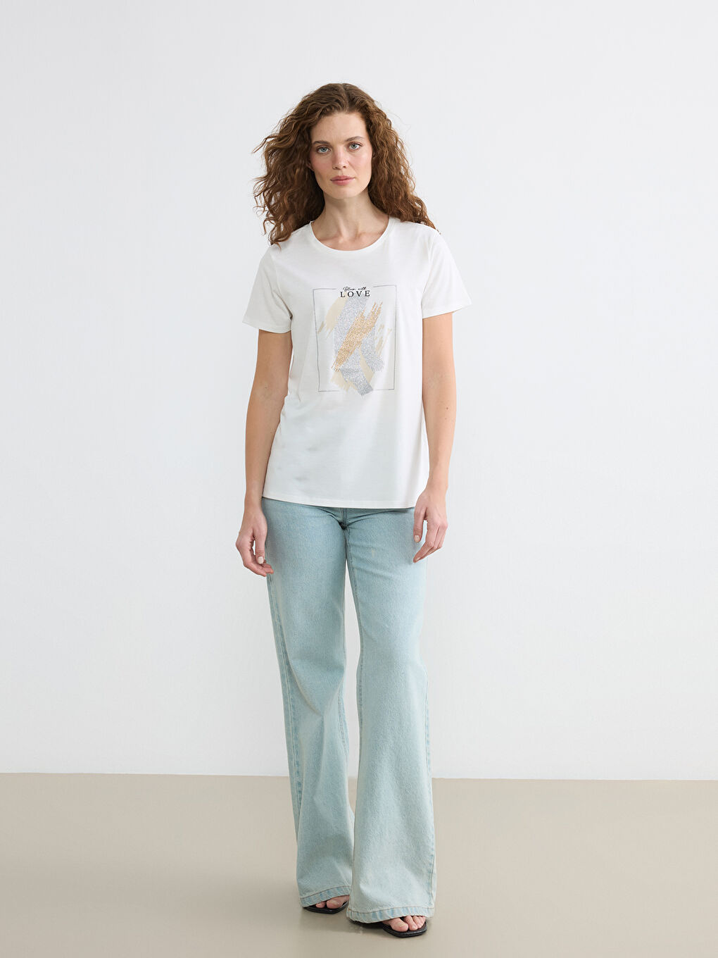 Woman ECRU T-Shirt-1