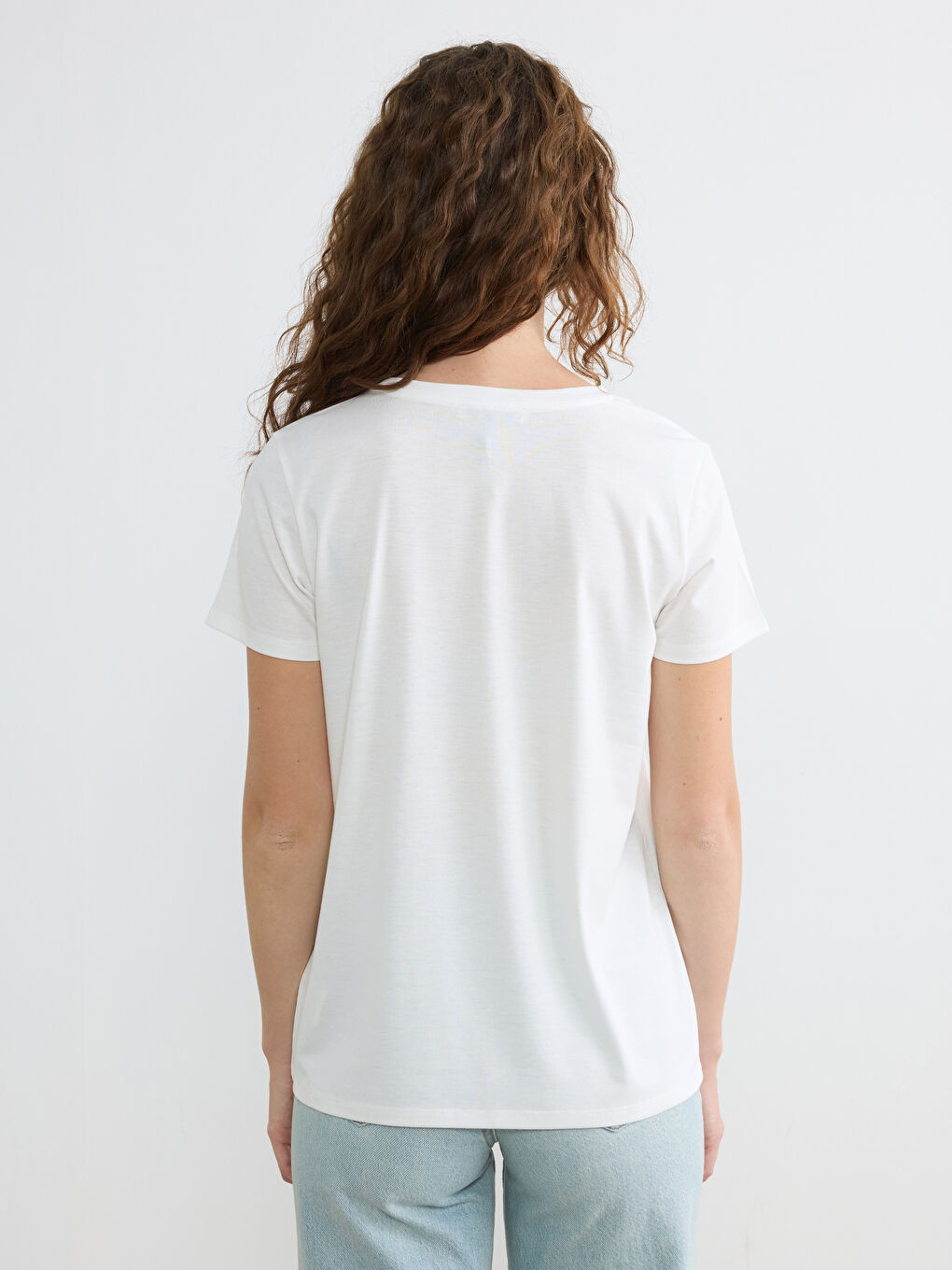 Woman ECRU T-Shirt-3