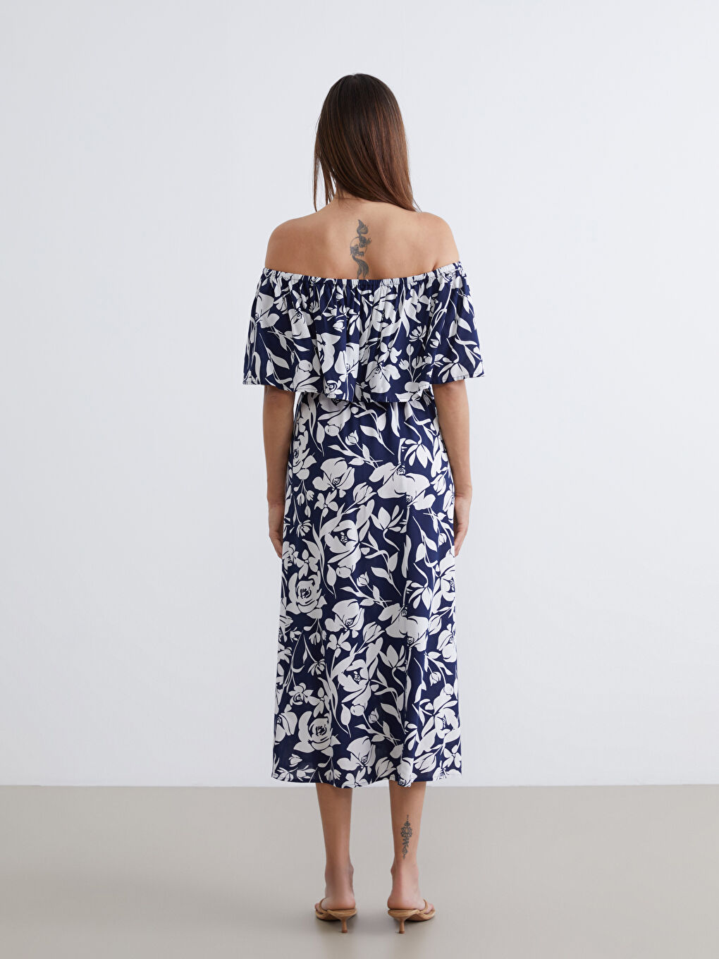 Женщины Синий Платье-3