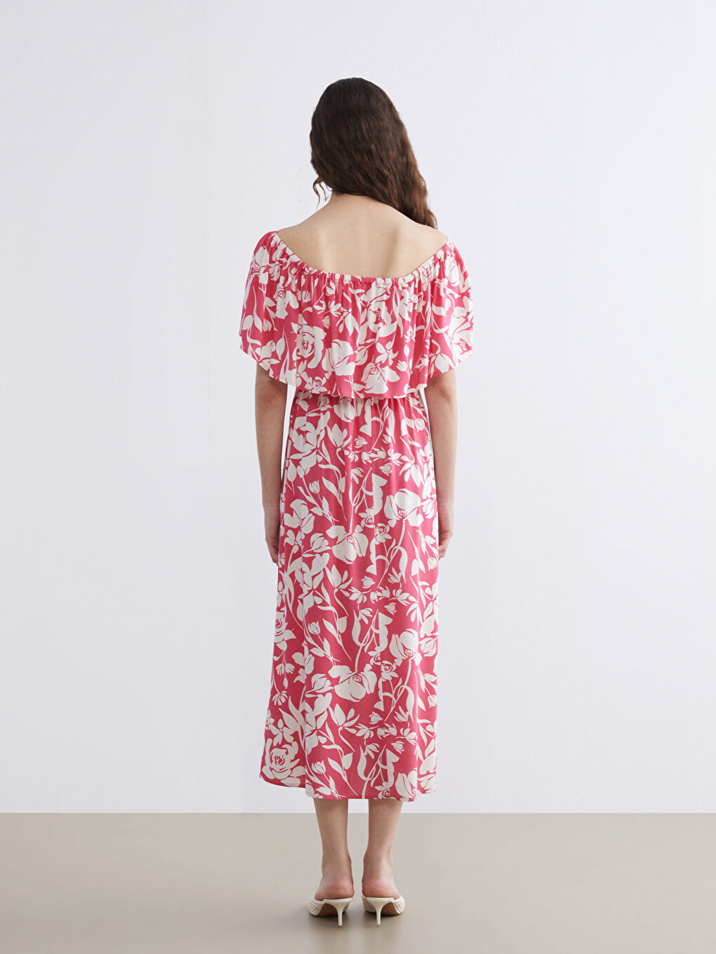 Женщины Розовый Платье-3